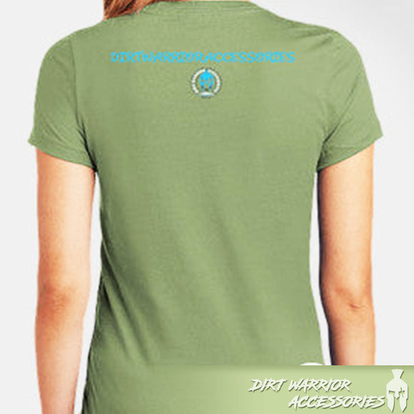 District Women's Perfect Weight T-shirt Fatigue Back Dirt Warrior Accessories