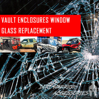 UTV SXS Vault enclosures window glass replacement for DIRT WARRIOR ACCESSORIES vault enclosures and upper glass panels 