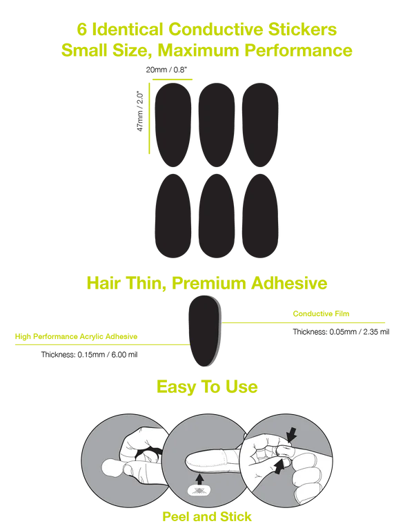 GloveTacts Touchscreen Stickers For Gloves