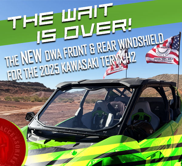 KAWASAKI TERYX H2 FRONT & Rear Windshield Now Available - Shop Now! Banner Mobile Image