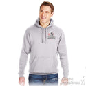 Gray J. America - Tailgate Hooded Sweatshirt hoodie with Dirt Warrior Accessories Drinking Team logo on front and Dirt Warrior Accessories on back.