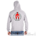 Gray J. America - Tailgate Hooded Sweatshirt hoodie with Dirt Warrior Accessories Drinking Team logo on front and Dirt Warrior Accessories on back.
