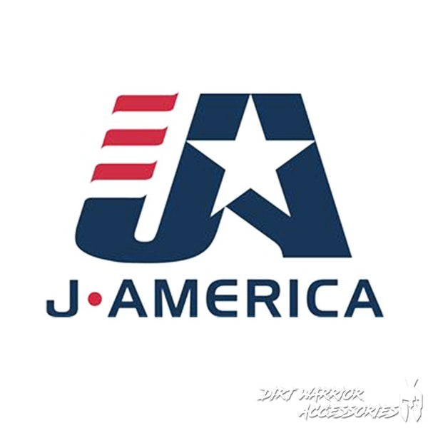 J. America logo with red, white, and blue design on a white background