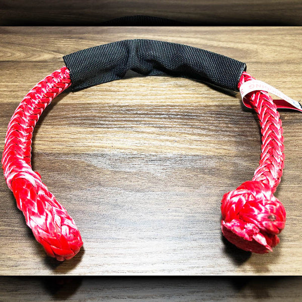 JM Rigging 516 Red Soft Shackle Pure Dyneema SK78 w Black Protective Sleeve