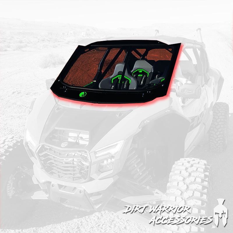 UTV Front Windshield - Kawasaki Teryx H2 w/ Intrusion Bars 2025+