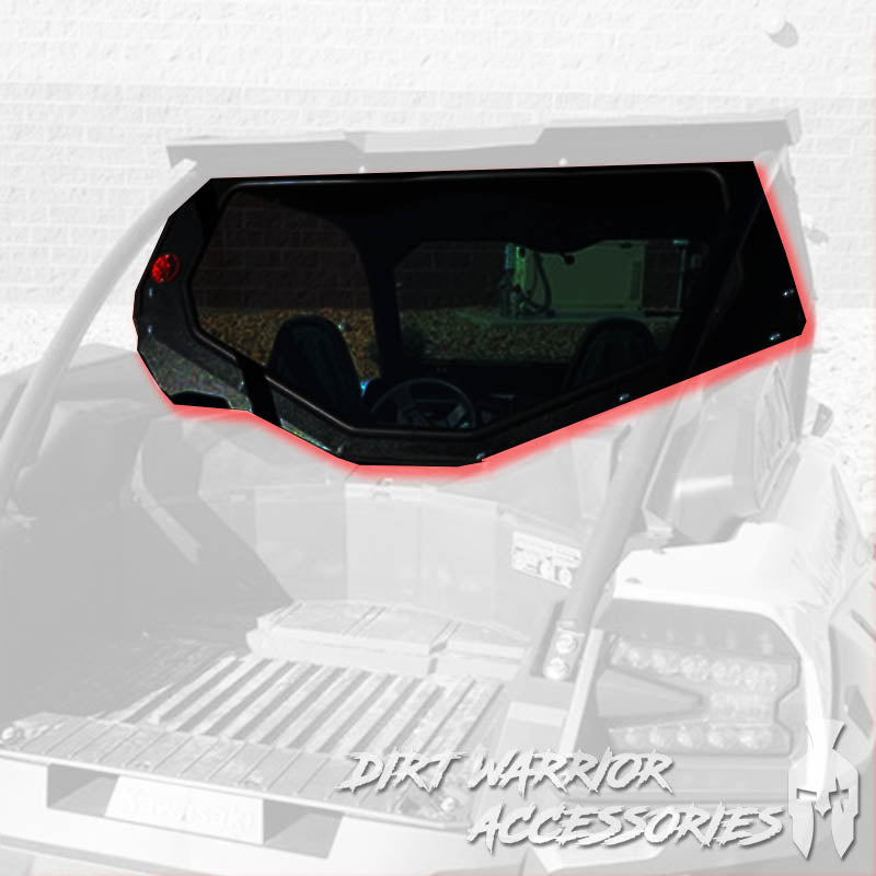 UTV Rear Windshield - Kawasaki Teryx KRX 1000 2-Seat 2020+ | Dirt