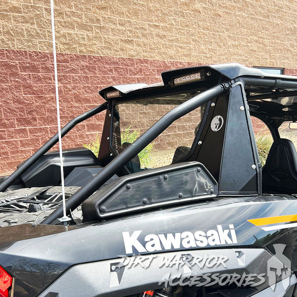 2020-2025 SAUTVS Rear Windshield For Kawasaki Teryx KRX 1000 2020-2025 - Heavy Duty Clear Polycarbonate Back Window Polycarbonate Rear Windscreen