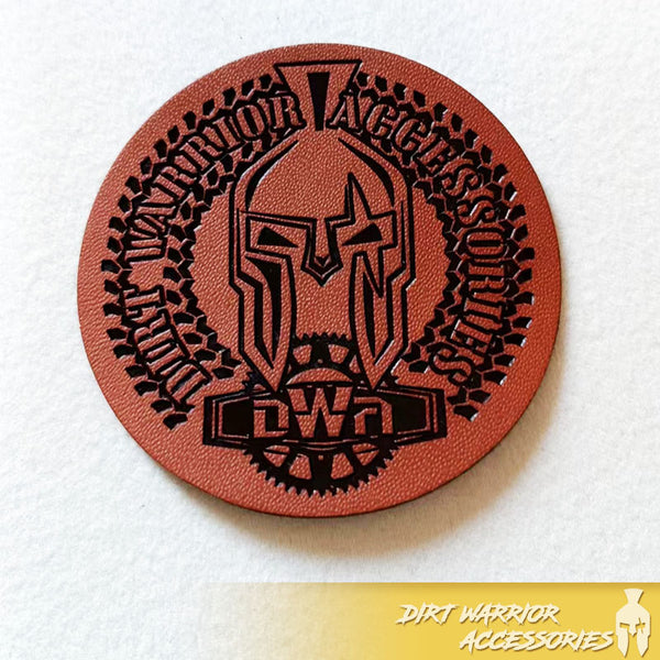 LEOPARD PRINT BASEBALL CAP WITH MESH BACK AND LEATHER DIRT WARRIOR PATCH