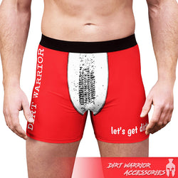 FRONT - Let's Get Dirty! Dirt Warrior Accessories Men's Boxer Briefs