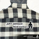 Men's Flannel Hoodie-Loose Fit-Plaid-Long Sleeve with DWA PATCH
