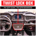 PCI RZR TWIST LOCK OPEN BOX REPLACEMENT RADIO AND INTERCOM BRACKET