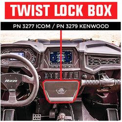 PCI RZR TWIST LOCK OPEN BOX REPLACEMENT RADIO AND INTERCOM BRACKET
