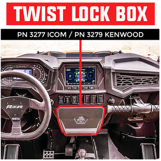 PCI RZR TWIST LOCK OPEN BOX REPLACEMENT RADIO AND INTERCOM BRACKET