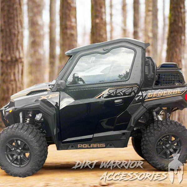 POLARIS GENERAL 2-SEAT Cab Enclosure "THE VAULT" 2016+ Upper Side Doors & Panels (Patent Pending) Dirt Warrior Accessories