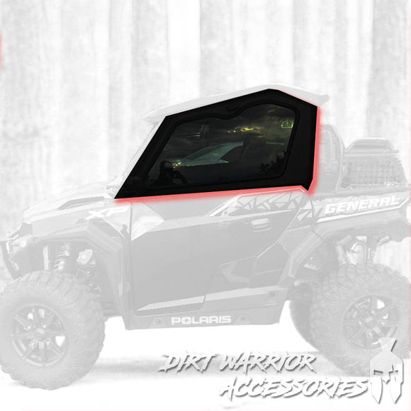 IMAGE FOCUS ON POLARIS GENERAL 2-SEAT Cab Enclosure "THE VAULT" 2016+ Upper Side Doors & Panels (Patent Pending)