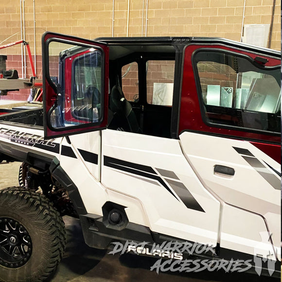 POLARIS GENERAL 4-SEAT Cab Enclosure "THE VAULT" 2016+ Upper Side Doors & Panels (Patent Pending) Dirt Warrior Accessories