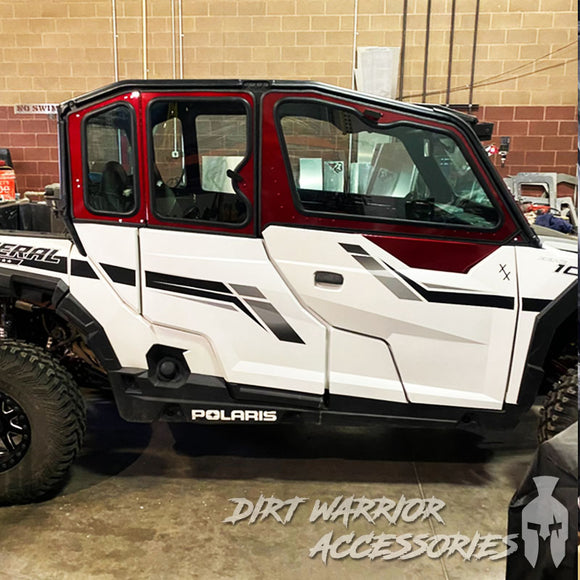 POLARIS GENERAL 4-SEAT Cab Enclosure "THE VAULT" 2016+ Upper Side Doors & Panels (Patent Pending) Dirt Warrior Accessories