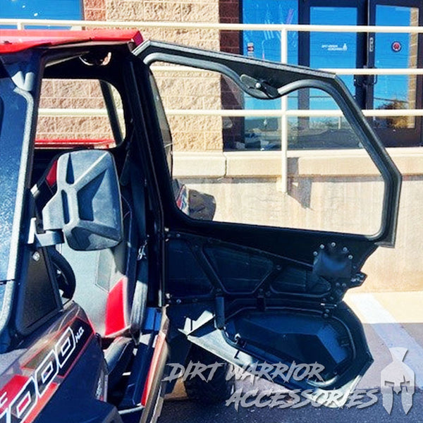 POLARIS RZR 1000XP TURBO 2-SEAT VAULT 14-23 Upper Side Doors Panels 'Dirt Warrior Accessories' branding.
