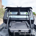 POLARIS RZR 1000XPTURBO REAR WINDSHIELD 2019-23 With or Without Harnesses 'Dirt Warrior Accessories' branding.
