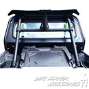 POLARIS RZR 1000XPTURBO REAR WINDSHIELD 2019-23 With or Without Harnesses 'Dirt Warrior Accessories' branding.