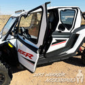 Side view POLARIS RZR 1000XP/TURBO 4-SEAT Cab Enclosure "THE VAULT" 2024+ Upper Side Doors & Panels (Patent Pending) Dirt Warrior Accessories