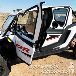 Side view POLARIS RZR 1000XP/TURBO 4-SEAT Cab Enclosure "THE VAULT" 2024+ Upper Side Doors & Panels (Patent Pending) Dirt Warrior Accessories