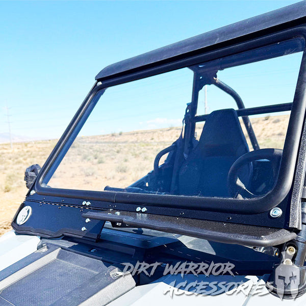 POLARIS RZR 200 FRONT WINDSHIELD 2020 'Dirt Warrior Accessories' branding.