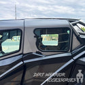 Side view of POLARIS RZR PRO R 4-SEAT 2022-24 Cab Enclosure "THE VAULT" Upper Side Doors & Panels (Patent Pending) Dirt Warrior Accessories