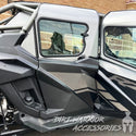 Side view of POLARIS RZR PRO R 4-SEAT 2022-24 Cab Enclosure "THE VAULT" Upper Side Doors & Panels (Patent Pending) Dirt Warrior Accessories