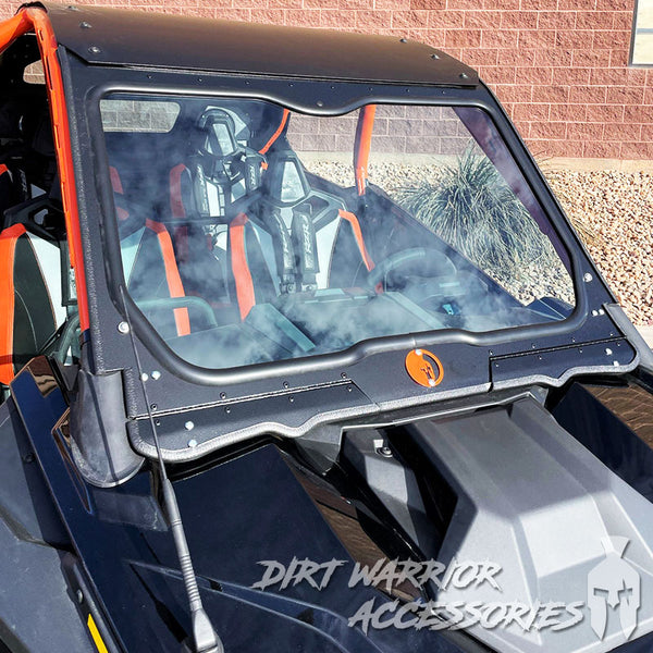 AUPOWER Adjustable Front Windshield For Can Am Ryker 600 900 Sport & Rally Edition All Models Accessorie, Front Vented Translucent Clear Hard Coated Windscreen Wind Deflector,Replace OEM # 219401023