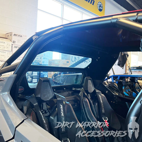 Close-up of POLARIS RZR PRO R REAR WINDSHIELD 2022-24 Dirt Warrior Accessories
