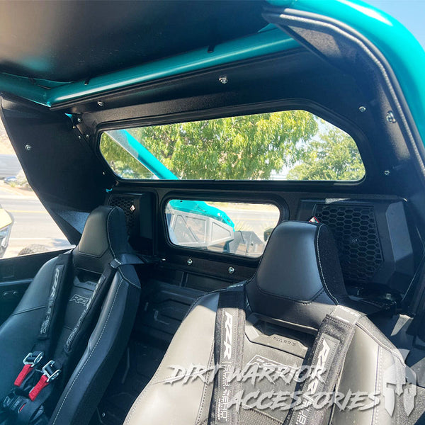 POLARIS RZR PRO R REAR WINDSHIELD W ROCKFORD FOSGATE SYSTEM 2025+ 'Dirt Warrior Accessories' 