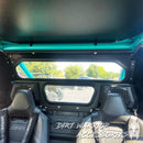 POLARIS RZR PRO R REAR WINDSHIELD W ROCKFORD FOSGATE SYSTEM 2025+ 'Dirt Warrior Accessories' branding.
