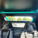 POLARIS RZR PRO R REAR WINDSHIELD W ROCKFORD FOSGATE SYSTEM 2025+ 'Dirt Warrior Accessories' branding.