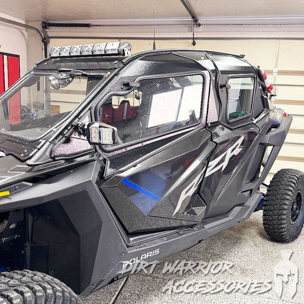 POLARIS RZR PRO XP / TURBO R 4-SEAT Cab Enclosure 2020-24 "THE VAULT" Upper Side Doors & Panels (Patent Pending) Dirt Warrior Accessories