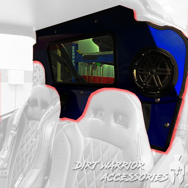 POLARIS RZR TURBO S REAR WINDSHIELD W/ SPEAKERS CUT-OUT 2018+