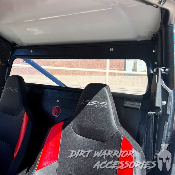 POLARIS RZR XP1000 REAR WINDSHIELD 2024 'Dirt Warrior Accessories' text.