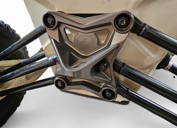 Radius Rod Plate with Tow Hook Gun Metal (Fits: Can-Am Maverick X3 2017-2021)