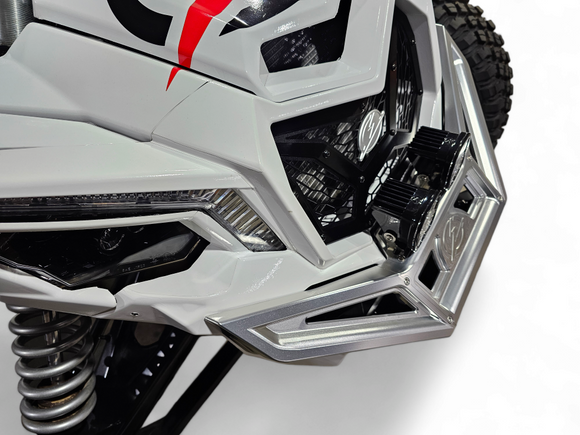 2017 to Current Can-Am X3 Maverick Machined Billet Front Winch Bumper (Clear Anodize) - electrikoffroad.com