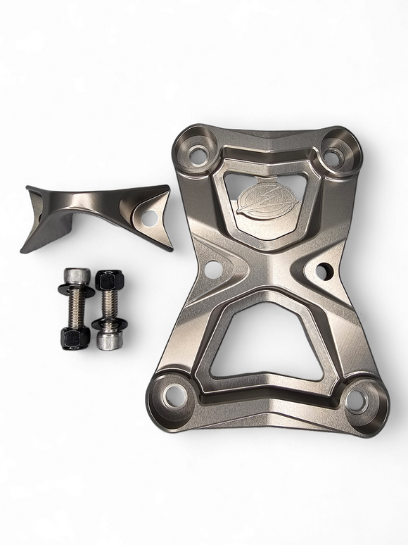 Radius Rod Plate with Tow Hook Gunmetal (Fits: Polaris RZR Turbo R / Pro R 2022-2025)