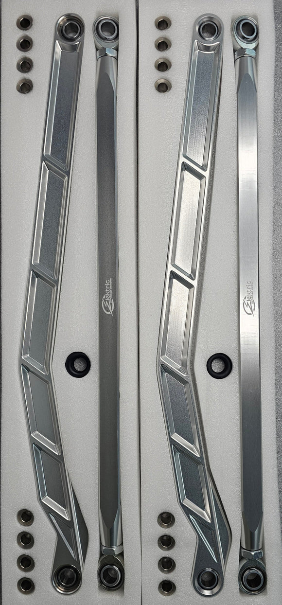 High Clearance Radius Rods in Clear Finish (Fits: Polaris RZR Pro R, Pro S, Turbo R 2022+)