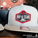 Gray and black cap with 'Rip & Tear' logo