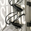 Close-up of Rage Shade - Site Shades carabiner with cords 