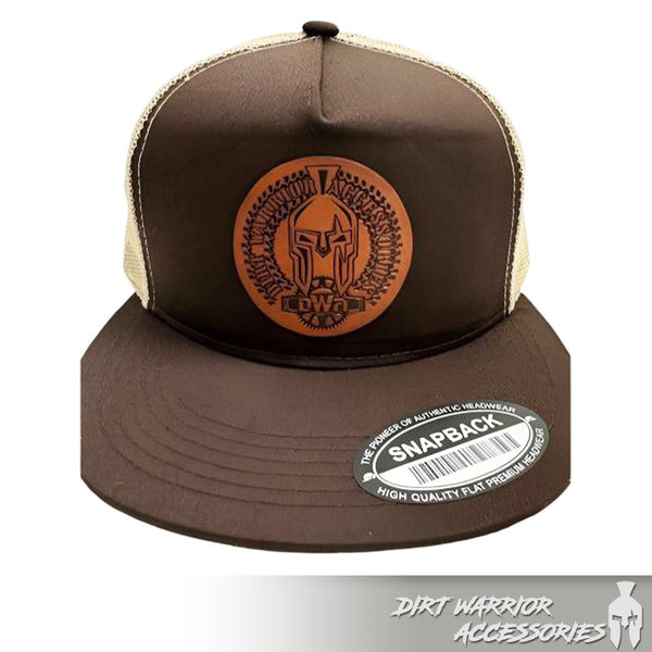 Trucker Hat with Leather DWA Logo Patch