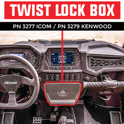PCI RZR TWIST LOCK OPEN BOX REPLACEMENT RADIO AND INTERCOM BRACKET