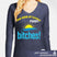 Navy long-sleeve shirt Women's We Ride At Noon Bitches Long Sleeve Shirt