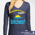 Navy long-sleeve shirt Women's We Ride At Noon Bitches Long Sleeve Shirt