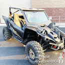 YAMAHA YXZ FRONT GLASS WINDSHIELD 2019+ 'Dirt Warrior Accessories' branding.