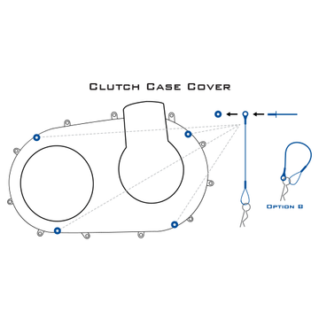 Clutch Cover Quick Release Pin Kit Polaris (With Plastic Inner Case)