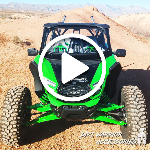 KAWASAKI TERYX H2 FRONT WINDSHIELD WITH INTRUSION BARS 2025+ video